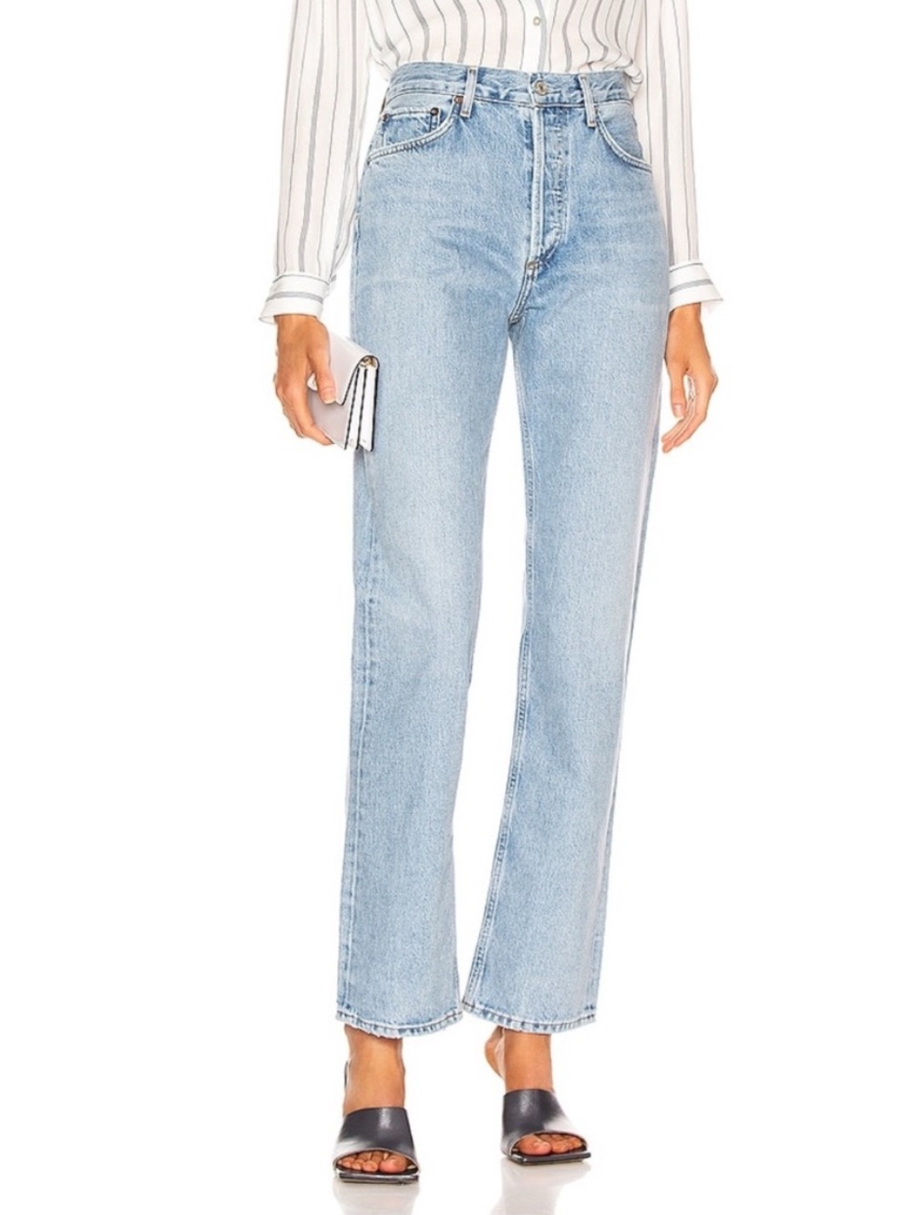 AGOLDE Lana Straight Leg Jeans 24 Riptide Denim Boho Streetwear